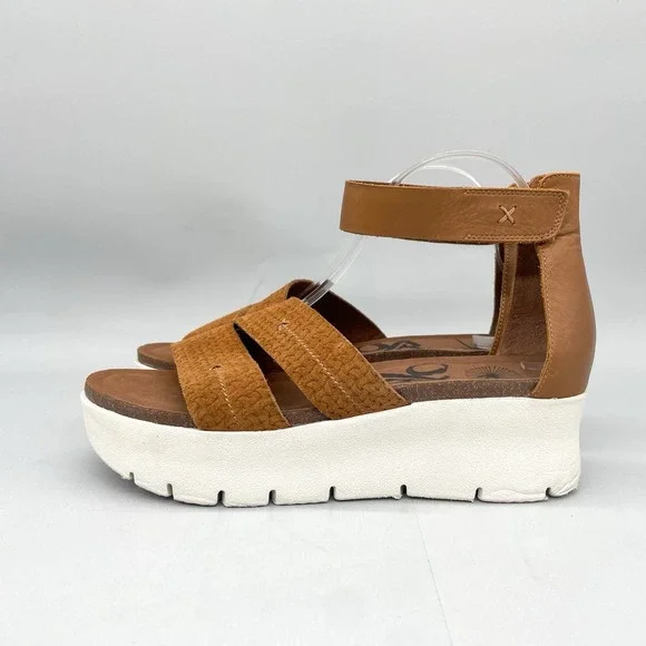 OTBT Womens 9.5M Montauk Sandals‎ Shoes Brown Platform Wedge Ankle Strap Boho - Picture 4 of 13
